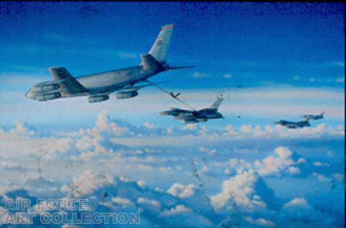 KC-135s Refueling F-16s